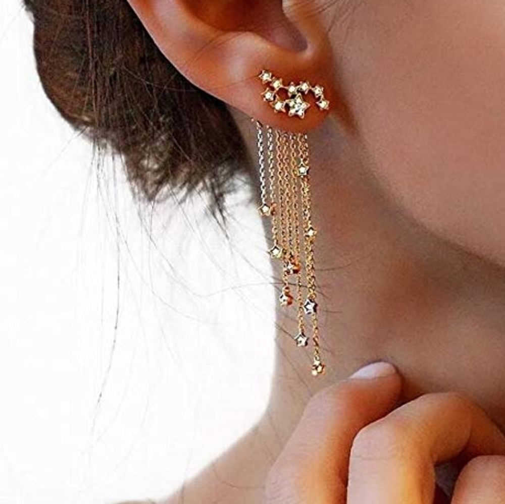 BOGO New Shooting Falling Stars layered Earrings - Picture 2 of 4